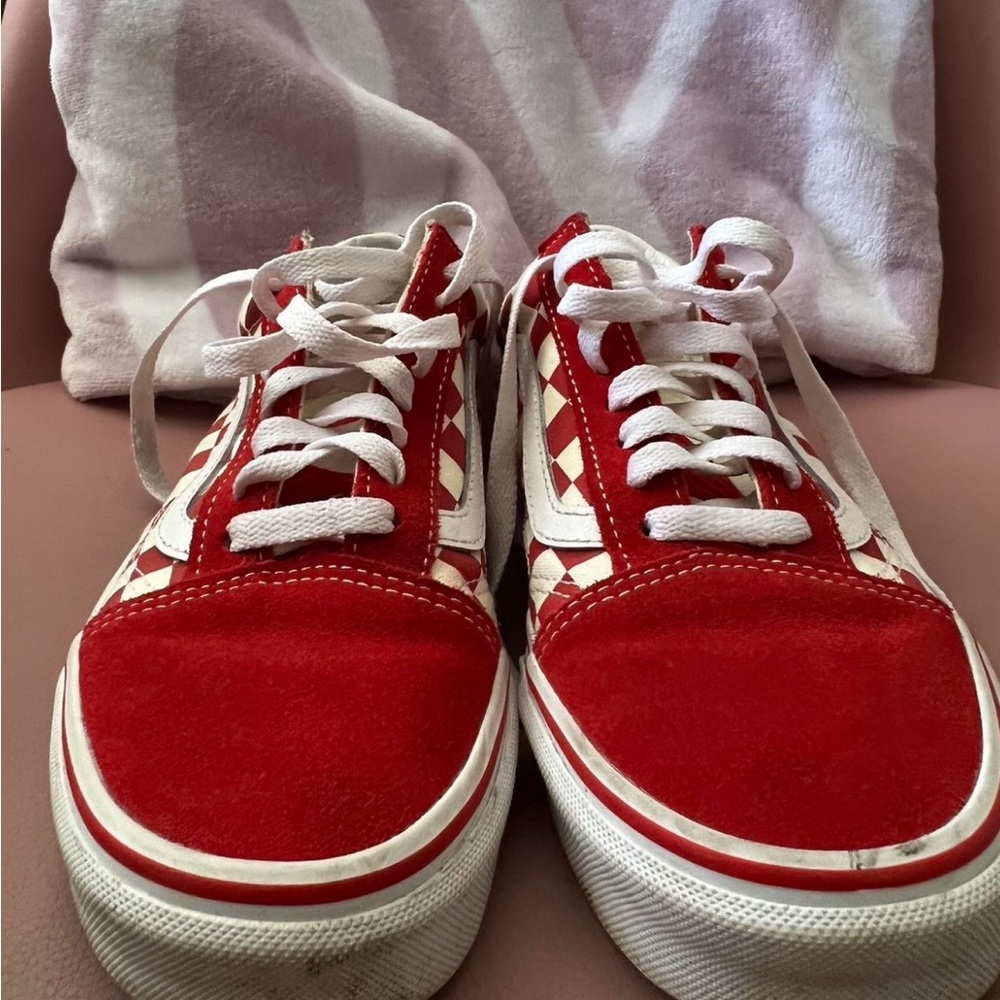 Vans - Red and White Sneakers